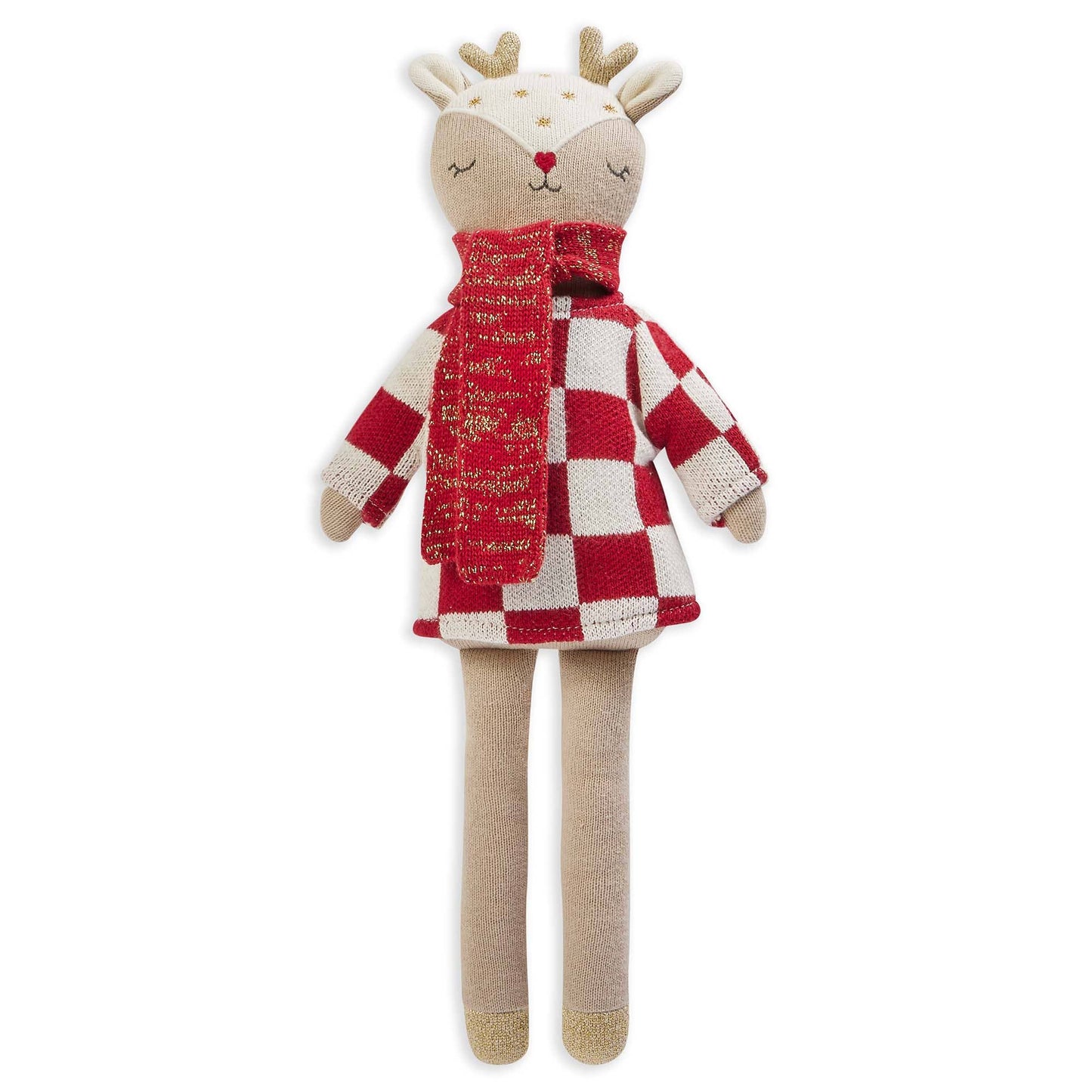 Avery Row - Knitted Toddler Toy - Reindeer